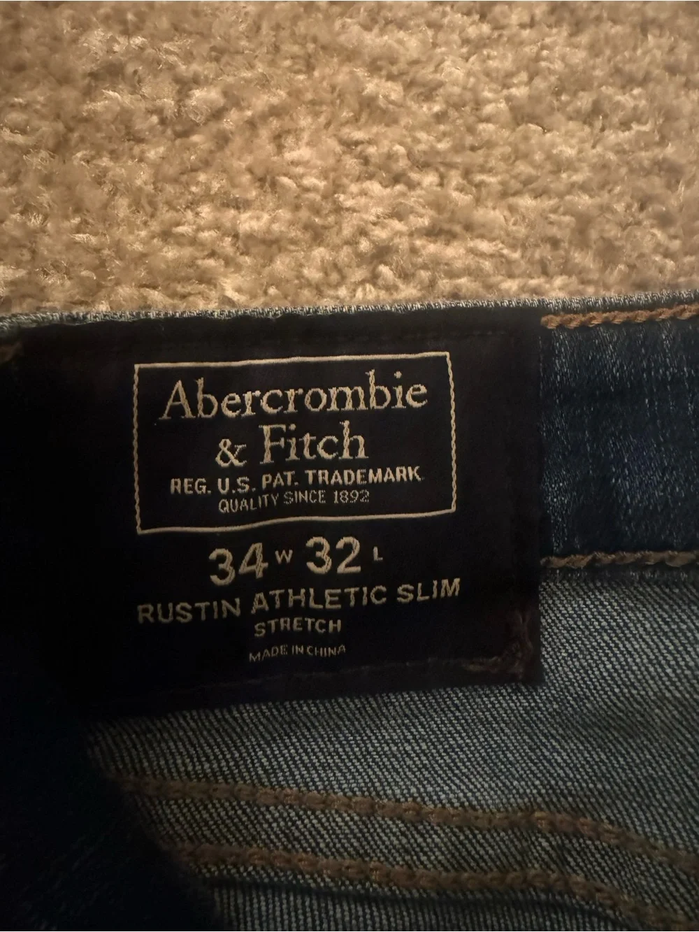 Abercrombie & Fitch Men's Athletic Slim Stretch Jeans 34W x 32L